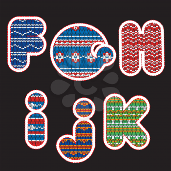 knitted alphabet - FGHUK