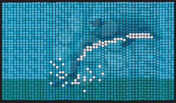 Dolphin mosaic background