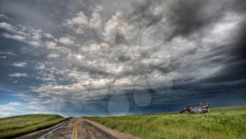 Storm Clouds Prairie Sky Saskatchewan Canada