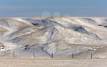 Badlands Saskatchewan in Winter