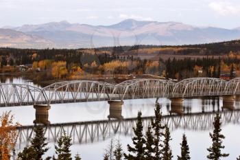 Teslin Lake bridge on Alaska Highway