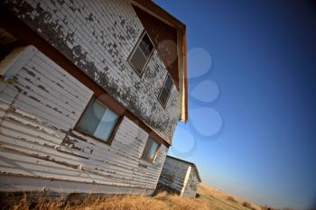 Old Abandoned Farm House Saskatchewan Canada