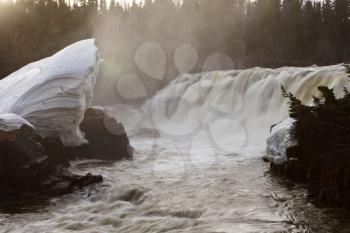 Pisew Falls in Northern Manitoba