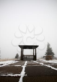 Ice fog in Cypress Hills Provincial Park of Saskatchewan