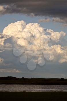 Storm clouds over Saskatchewan slough