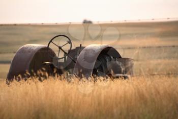Discarded antique tractor in Saskatchewan