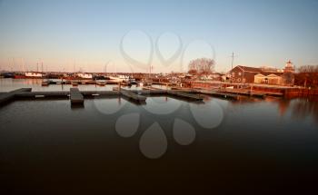 Boat docks at Hecla on Lake Winnipeg