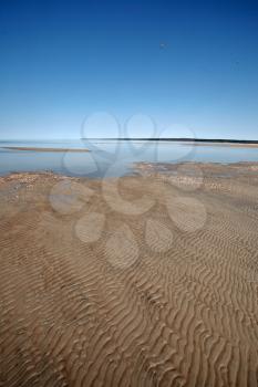 Sand flats along shore of Lake Winnipeg