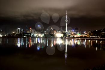 Auckland New Zealand City View Night Photography