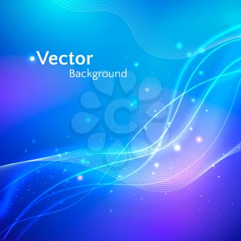 Glowing vector background with waves.