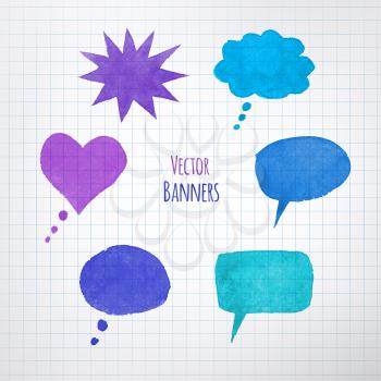 Colorful speech bubbles. Vector EPS 10. Isolated.