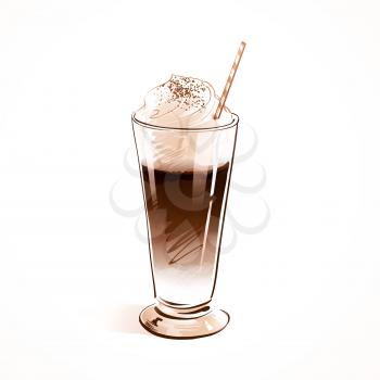 Latte. Vector illustration. EPS 10.