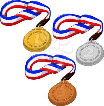 Royalty Free Clipart Image of Medals
