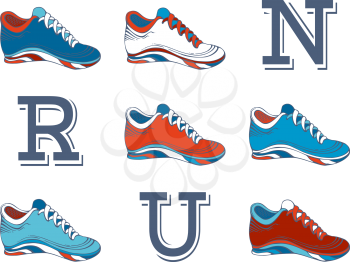 Sport jogging shoes design. 