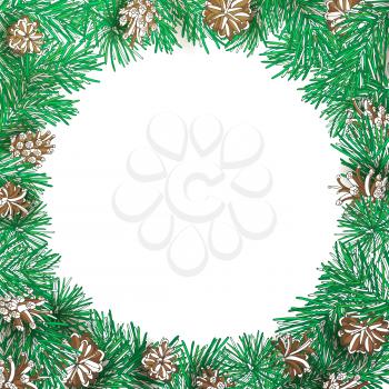 Vector high detailed Christmas decoration. Nature illustration.