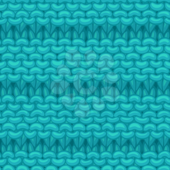 Hand-drawn jersey cloth boundless background. High detailed blue cotton hand-knitted fabric material.