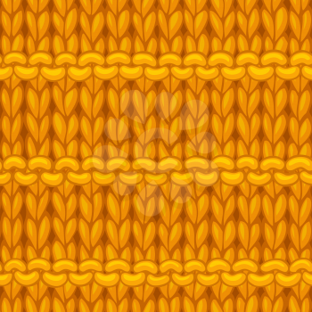 Hand-drawn yellow jersey cloth boundless background. High detailed cotton hand-knitted fabric material.
