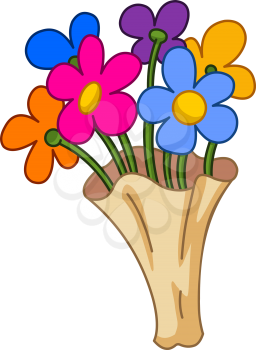 Cartoon flower bouquet