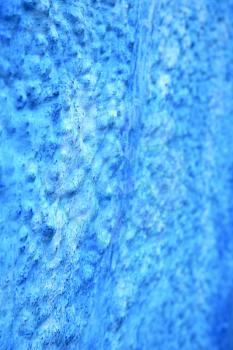 blue   in texture wall and  morocco africa abstract