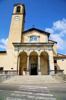 zebra crossing church albizzate varese italy the old wall terrace  bell tower 