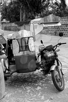 in asia philipphines the typical tuk tuk motorbike for tourist