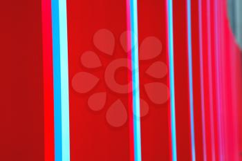 blue red  abstract metal in englan london railing steel and background