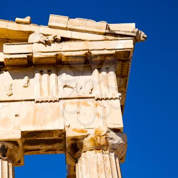 in greece the old architecture and historical place parthenon       athens