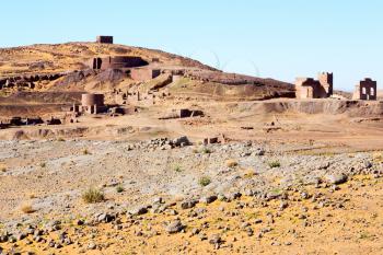 sahara africa in morocco the old contruction and the historical village 