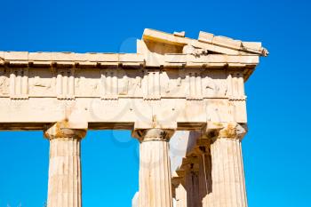 in greece the old architecture and historical place parthenon       athens