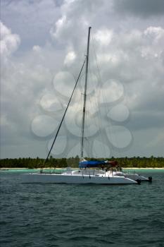 harbor rock water boat yacht and summer in   republica dominicana 