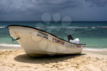 security harbor sand water boat and summer in   republica dominicana 