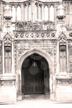 parliament in london old church door and marble antique  wall