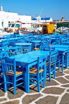 the table       in santorini europe        greece old restaurant chair    and summer