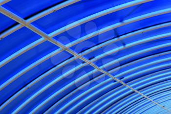 plastic abstract in asia  kho phangan pier roof lomprayah  bay   in thailand  

