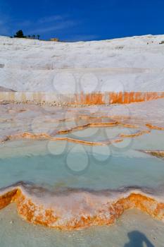 unique abstract in   pamukkale turkey asia the old calcium bath and travertine water