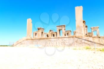 blur  in iran persepolis the old  ruins historical destination monuments and ruin
