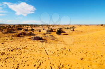 sahara africa in morocco the old   contruction and  historical village 