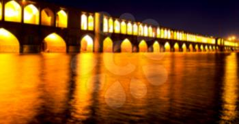 blur in iran   the old bridge of isfahan for light and night