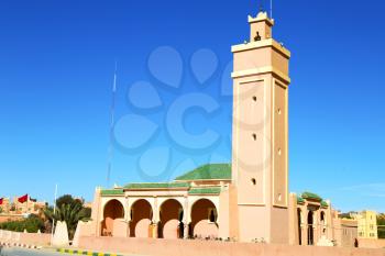in maroc africa   minaret and the blue sky