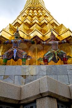  asia  bangkok in   temple  thailand abstract cross colors roof  wat    sky   and  colors religion mosaic rain 
