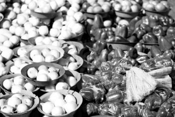 blur  in south africa food market   vegetables background  in the natural  light