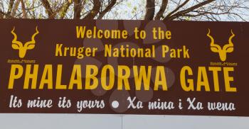 blur in south africa gate signal entrance kruger    national park