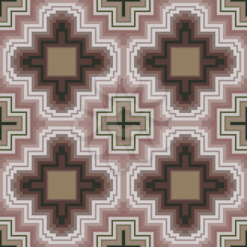Seamless vector pattern in soft cocoa hues