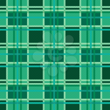 Seamless checkered vector modern trendy colorful pattern mainly in Emerald color