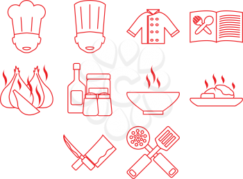 collection of chef icon vector