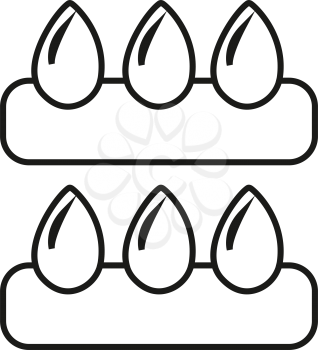 Simple thin line eggs icon vector