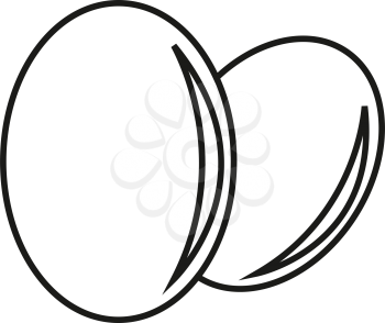 Thin line eggs icon vector