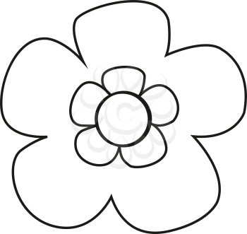 Simple thin line flower petals icon vector