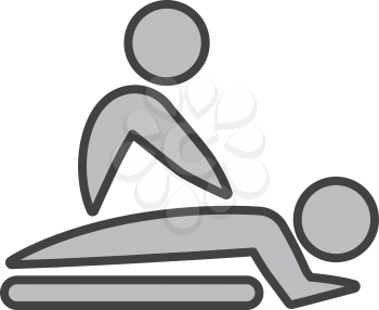 Simple flat massage icon vector