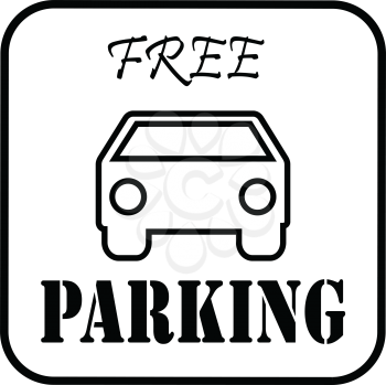 Simple thin line free parking icon vector